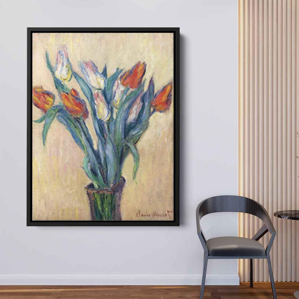 Vase of Tulipsby Claude Monet Canvas Print