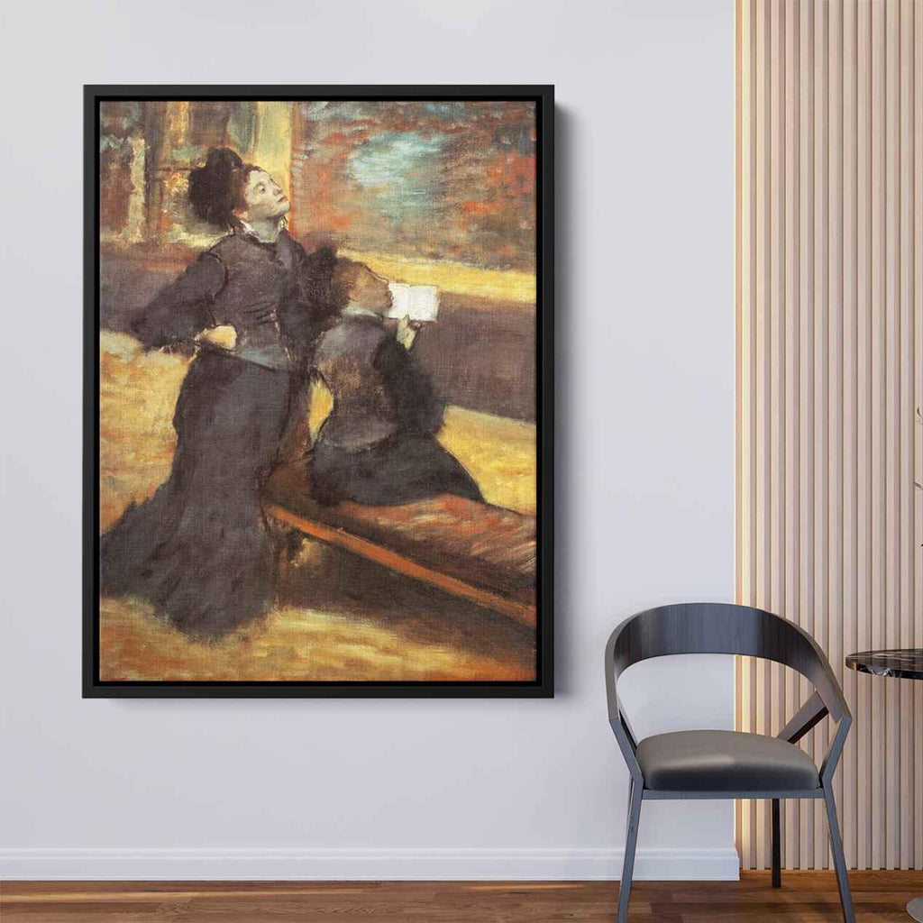 Visit to a Museumby Edgar Degas Canvas Print