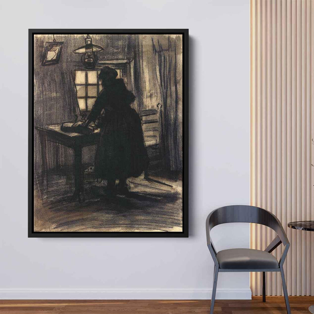 Woman Cutting Breadby Vincent van Gogh Canvas Print
