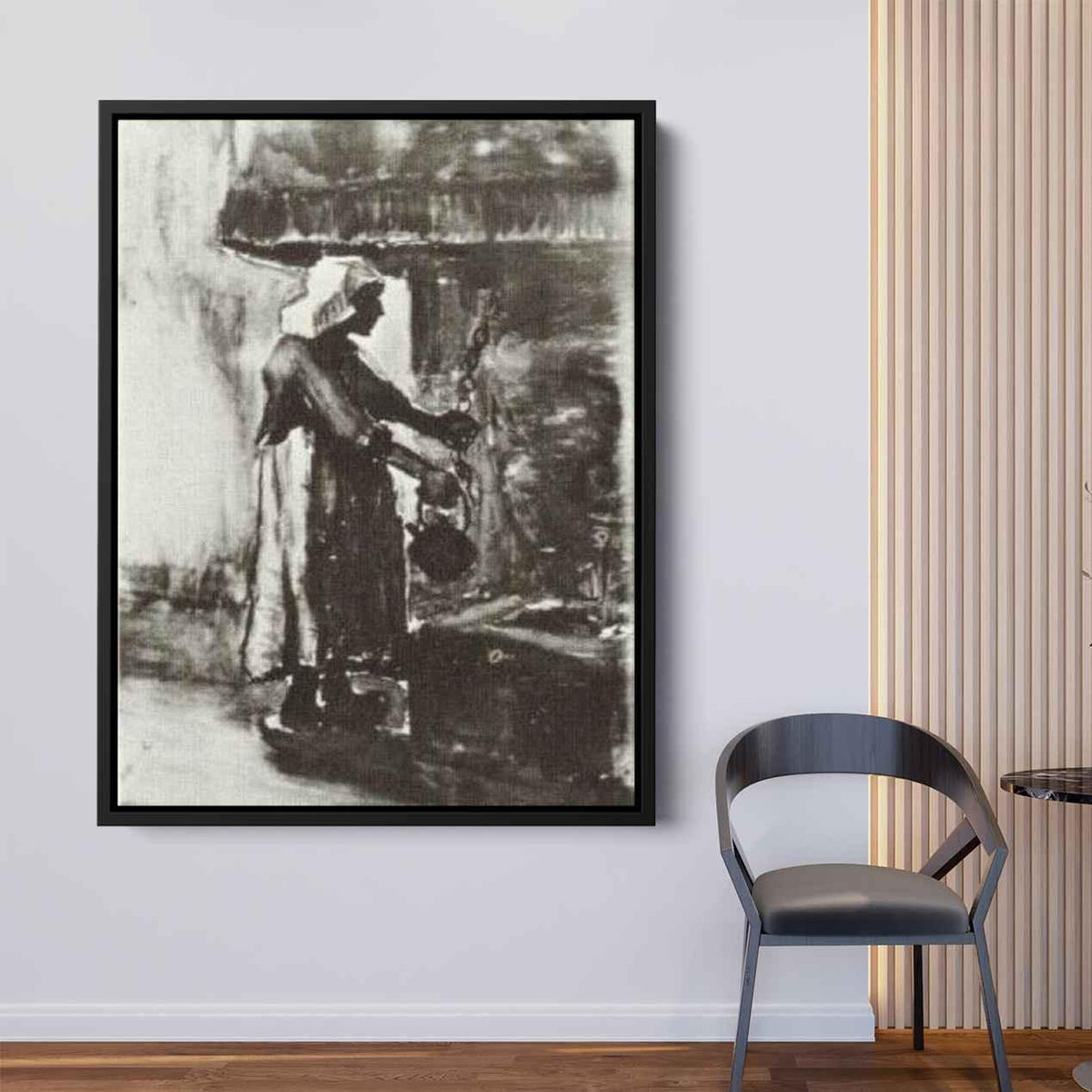 Woman with Kettle Canvas Print