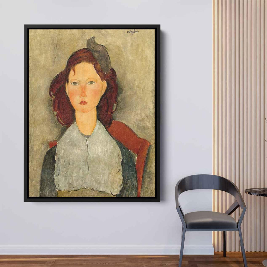 Young Girl Seatedby Amedeo Modigliani Canvas Print
