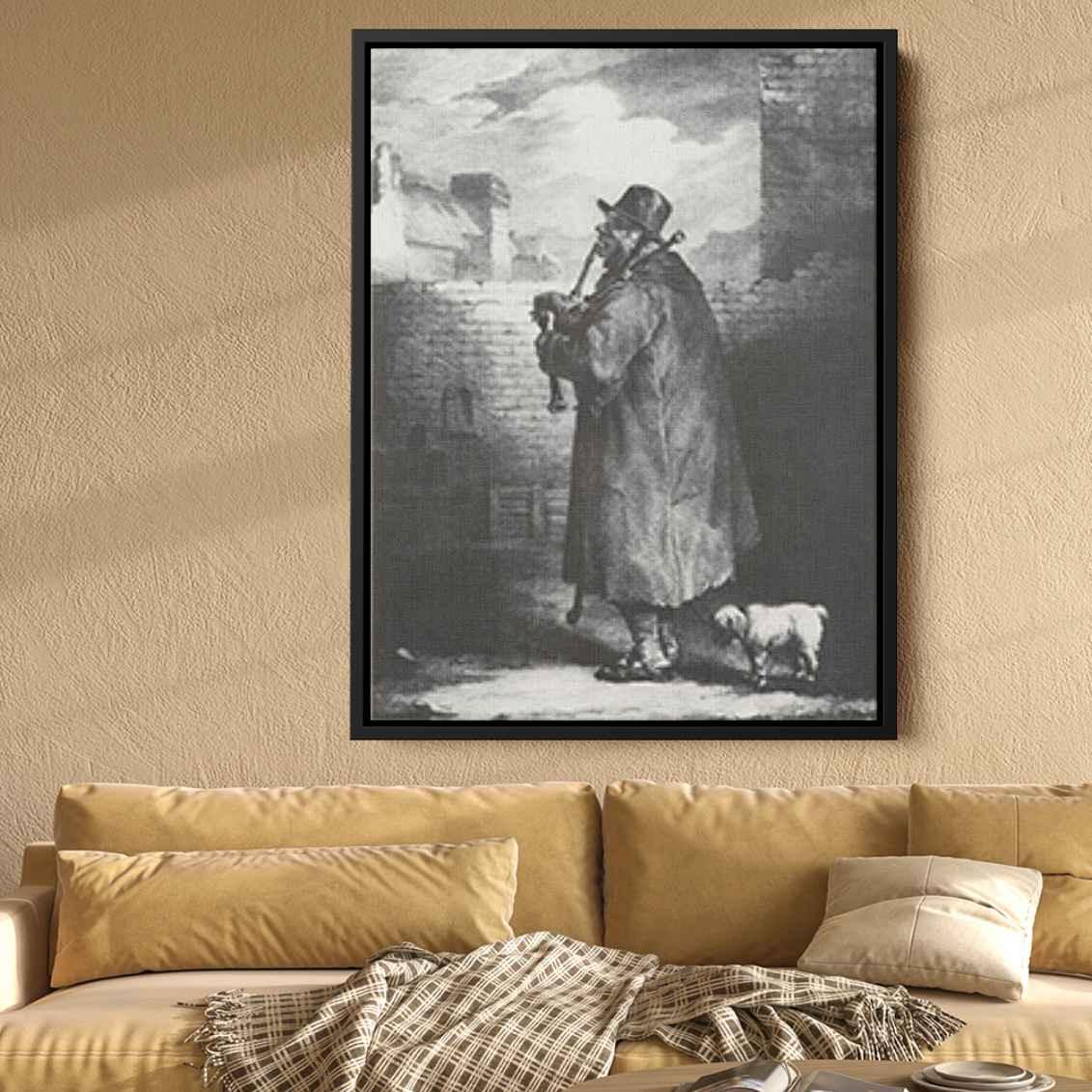 The Bagpipe playerby Théodore Géricault Canvas Print