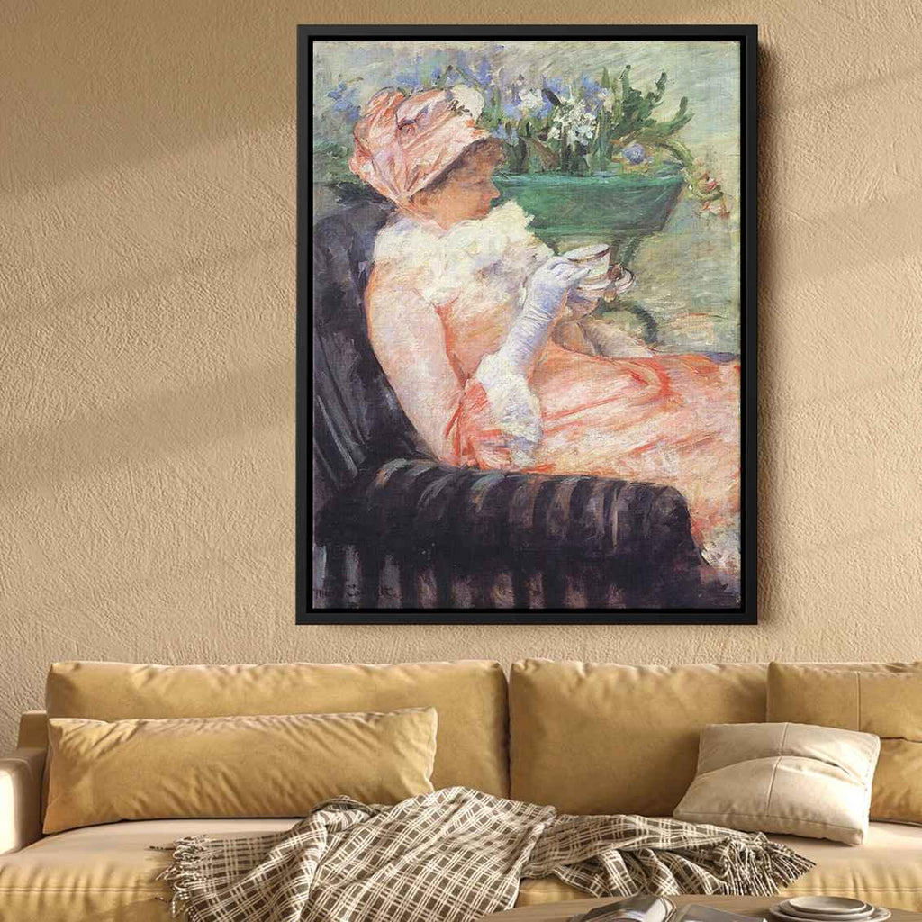 The Cup of Teaby Mary Cassatt Canvas Print