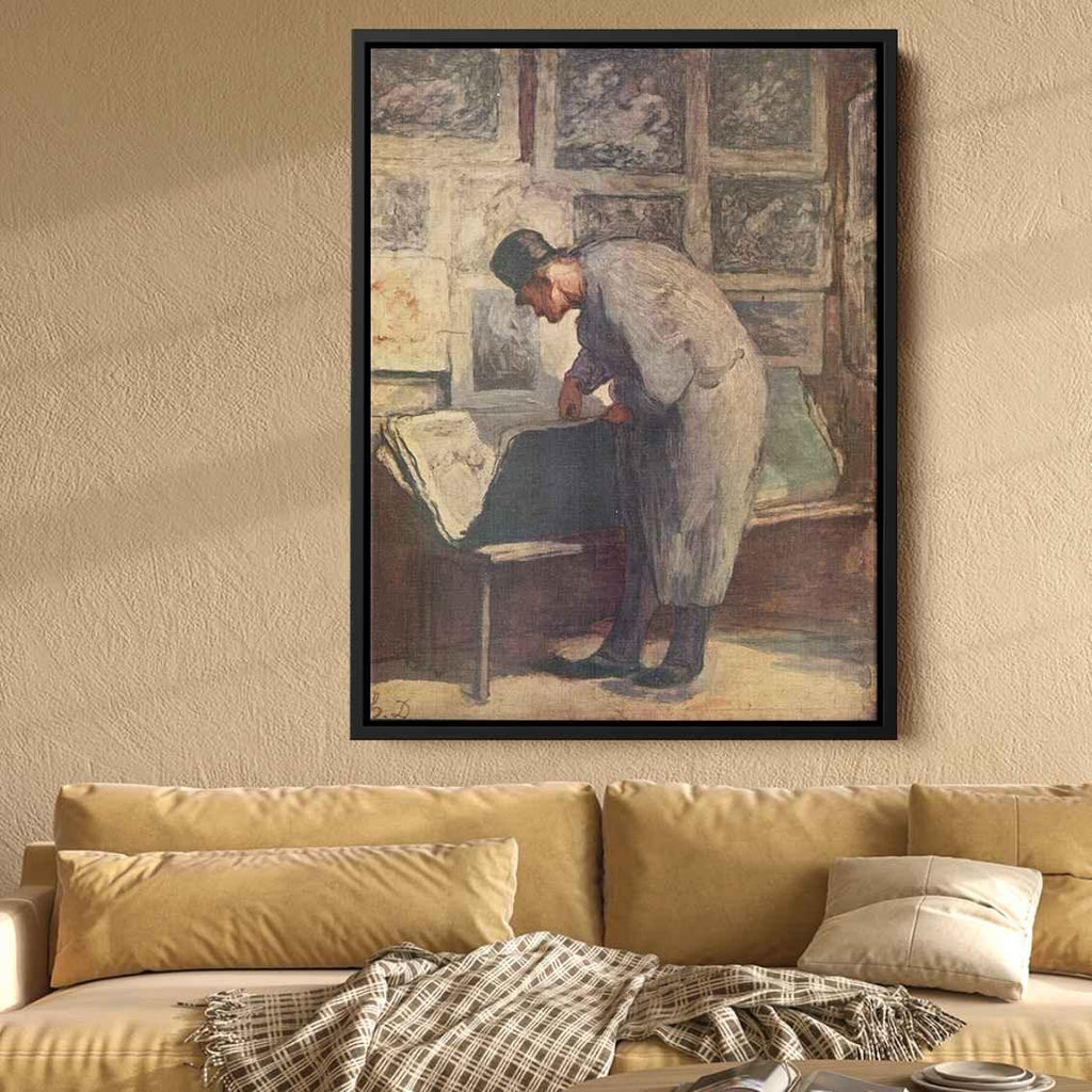 The Print Collectorby Honore Daumier Canvas Print