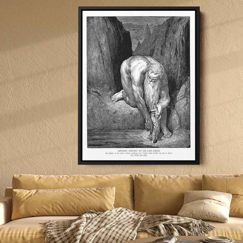 The Giant Antaeusby Gustave Dore Canvas Print