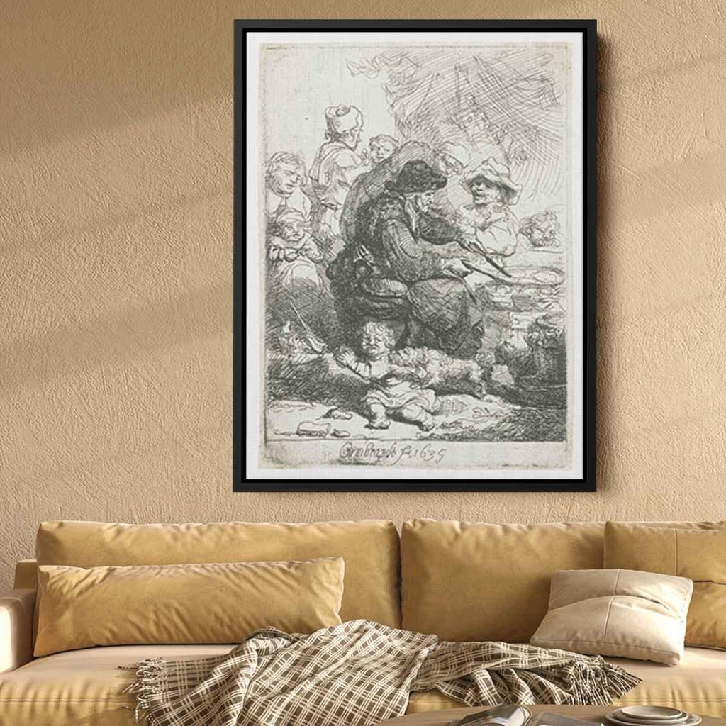 The pancake womanby Rembrandt Canvas Print