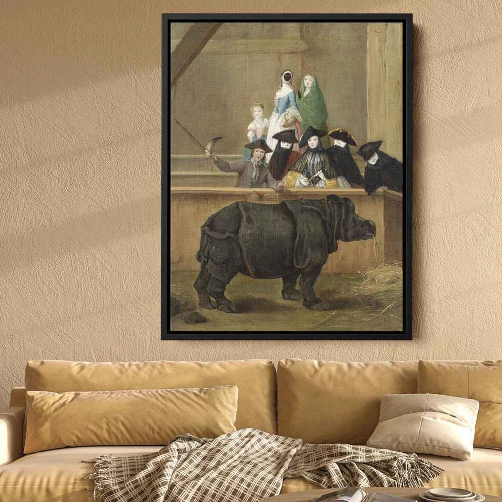 Clara the Rhinocerosby Pietro Longhi Canvas Print