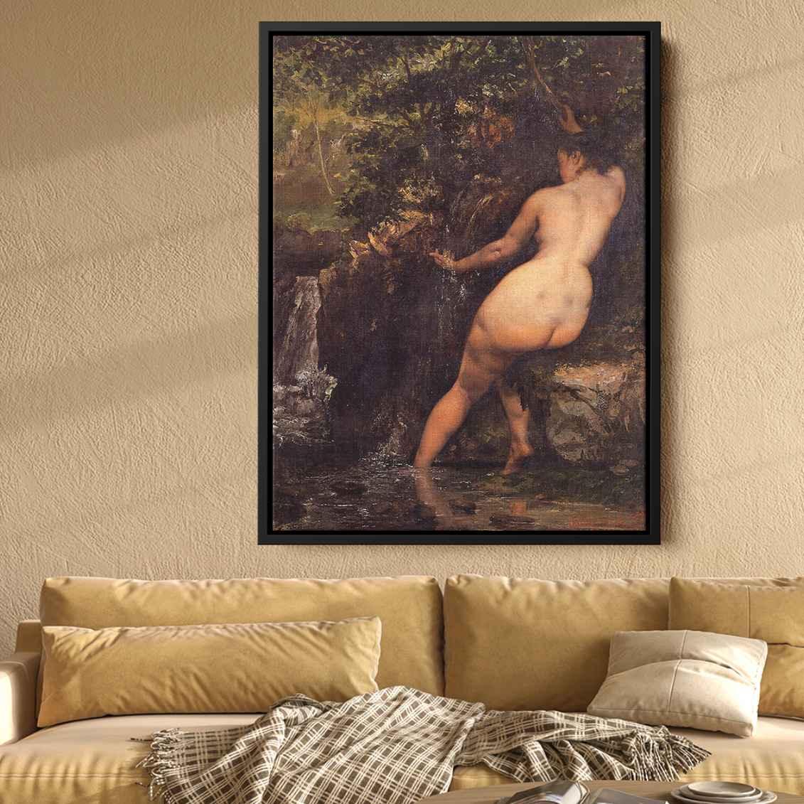 The Source (Bather at the Source)by Gustave Courbet Canvas Print