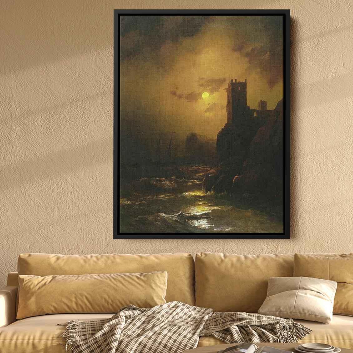Tower. Shipwreckby Ivan Aivazovsky Canvas Print
