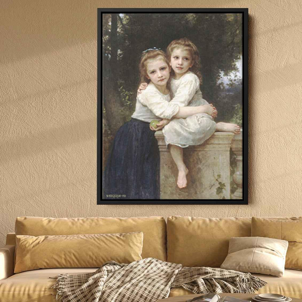 Two Sistersby William-Adolphe Bouguereau Canvas Print