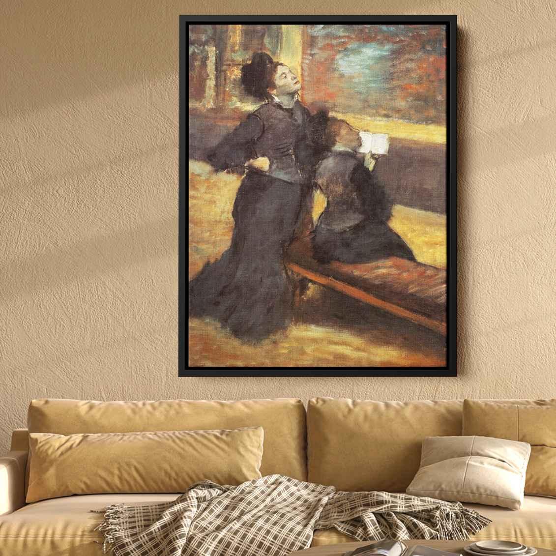 Visit to a Museumby Edgar Degas Canvas Print