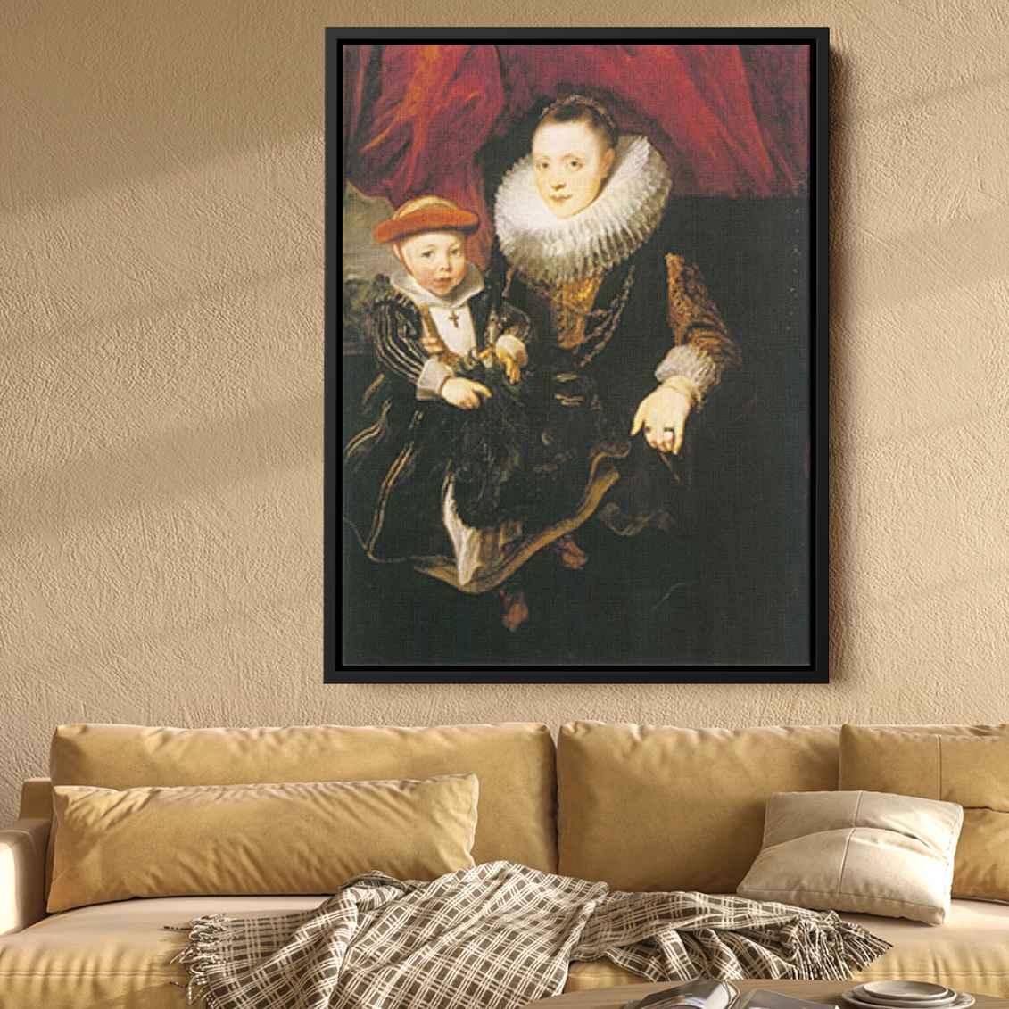 Young Woman with a Childby Anthony van Dyck Canvas Print