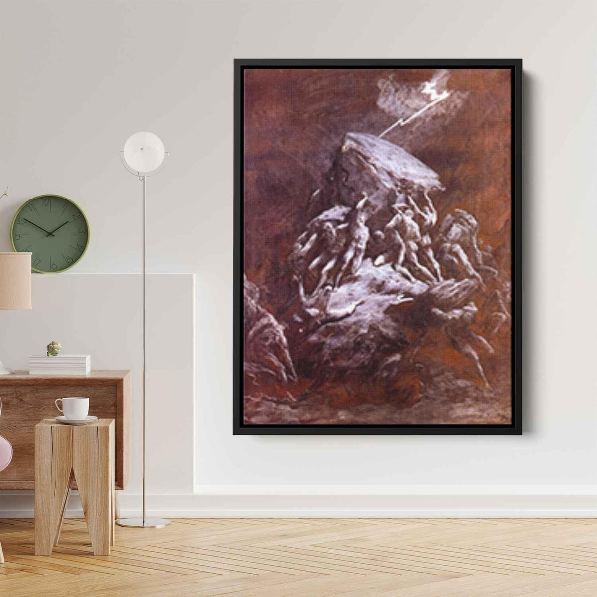 The Clash of the Titansby Gustave Dore Canvas Print
