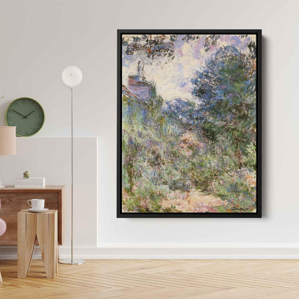 The House Seen from the Rose Gardenby Claude Monet Canvas Print