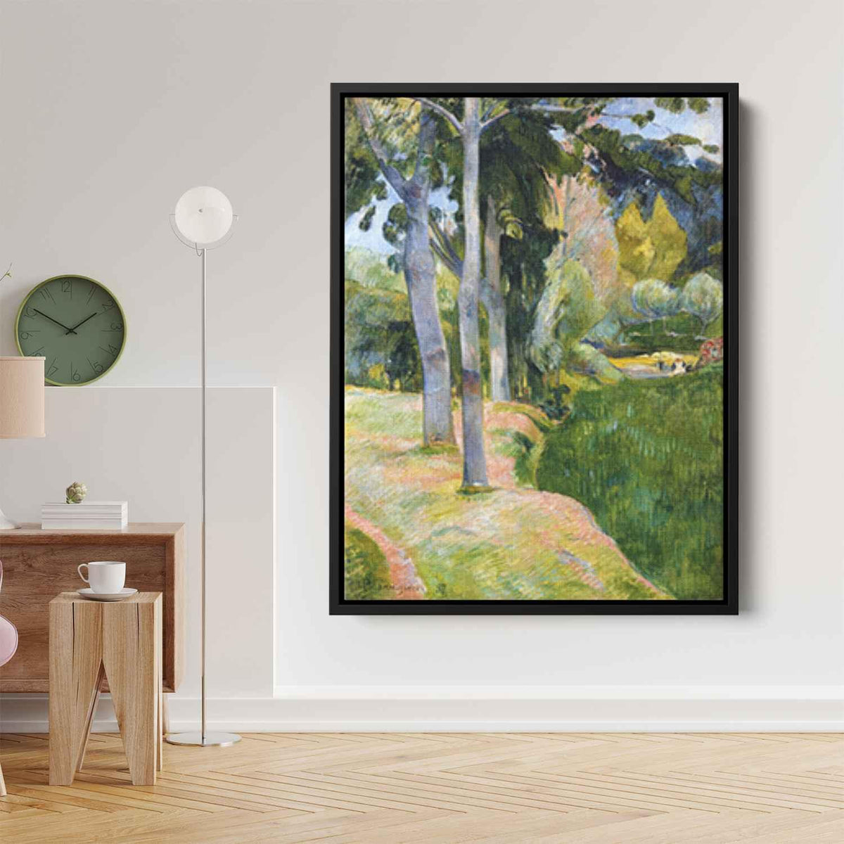 The large treeby Paul Gauguin Canvas Print