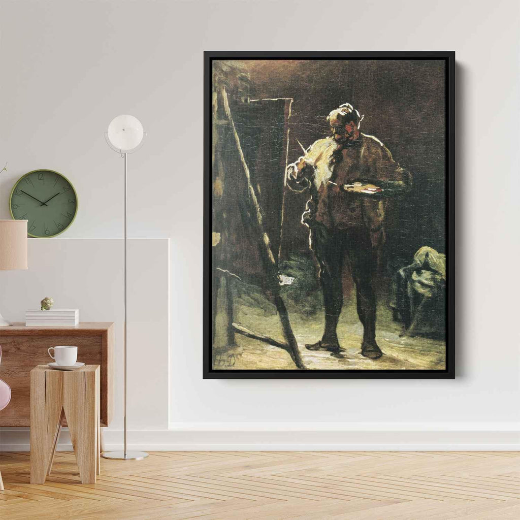 The Painter at His Easel Canvas Print