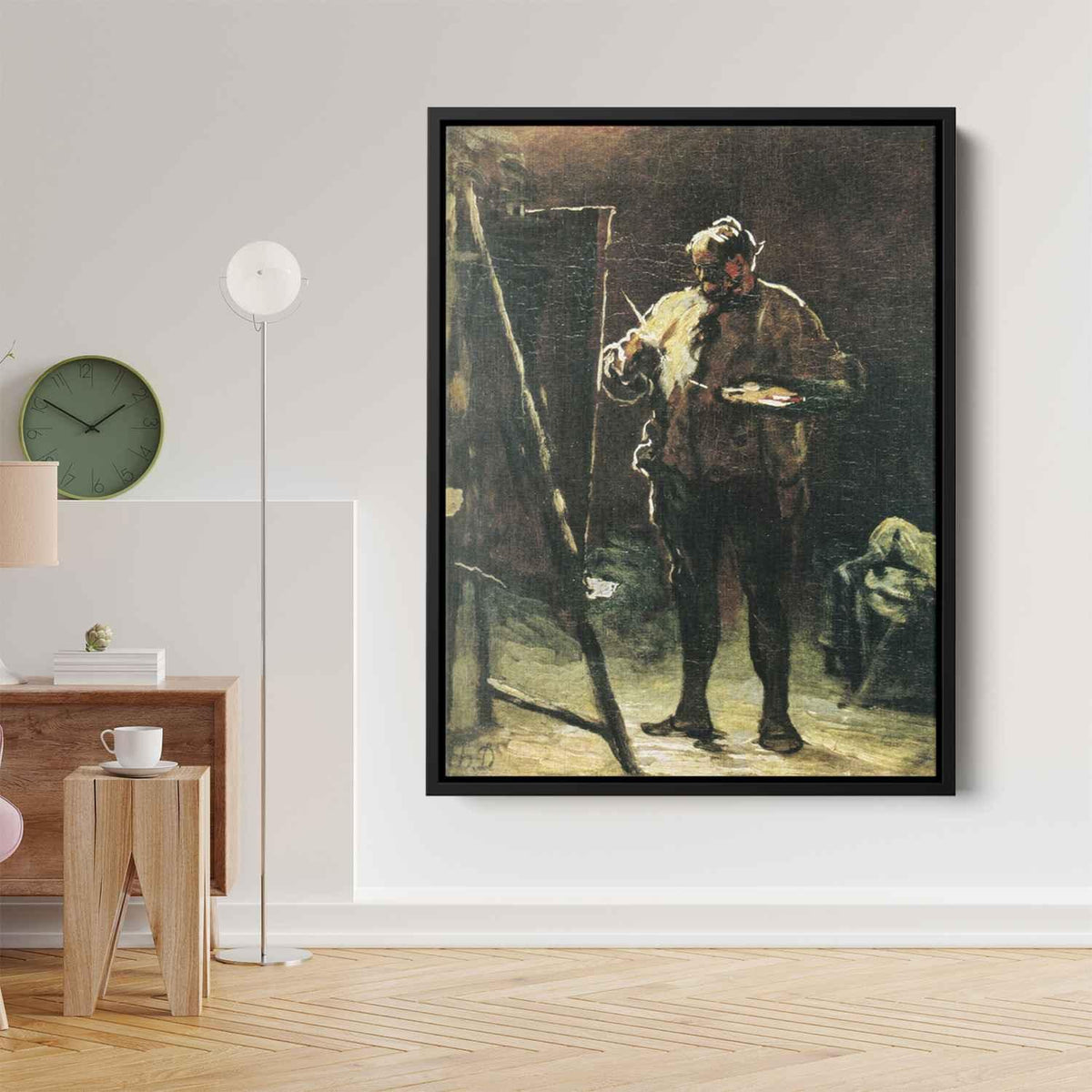 The Painter at His Easel Canvas Print