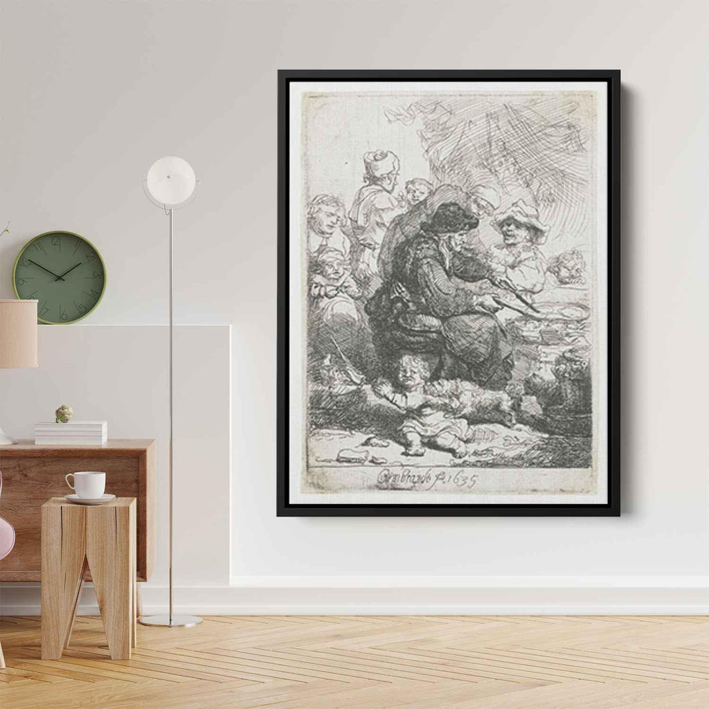 The pancake womanby Rembrandt Canvas Print