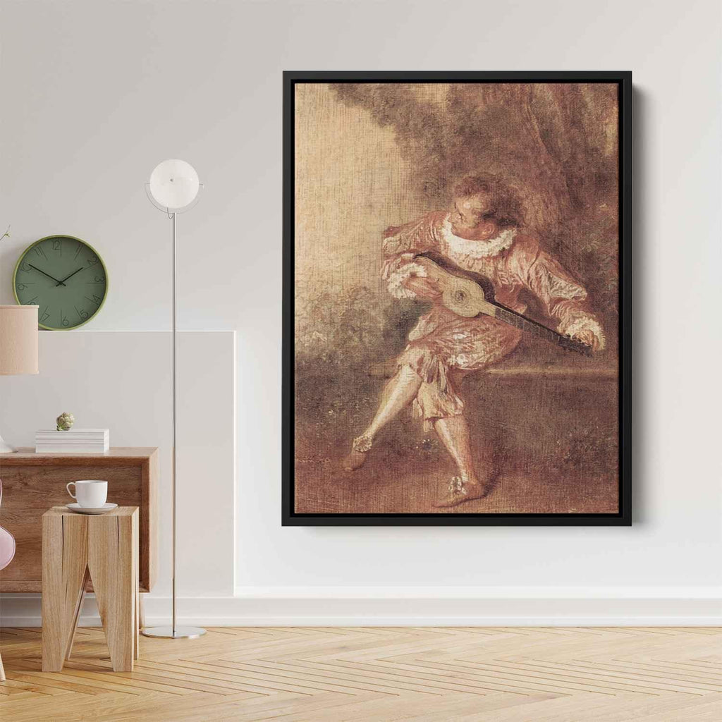 The Serenaderby Antoine Watteau Canvas Print