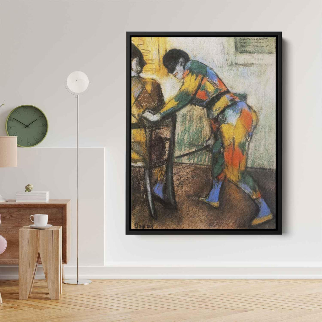 Two harlequinsby Edgar Degas Canvas Print