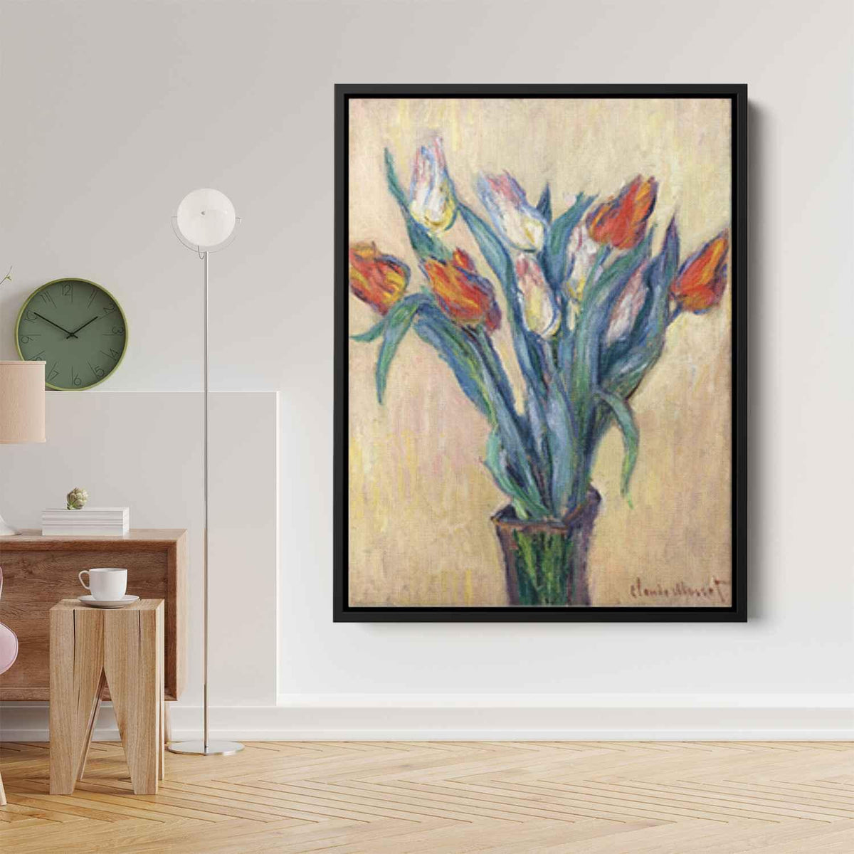 Vase of Tulipsby Claude Monet Canvas Print