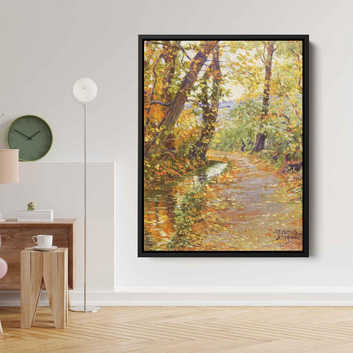 Winding Brookby Egon Schiele Canvas Print