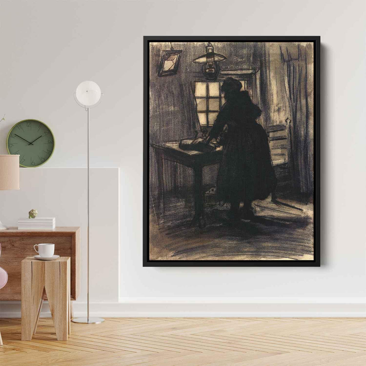 Woman Cutting Breadby Vincent van Gogh Canvas Print
