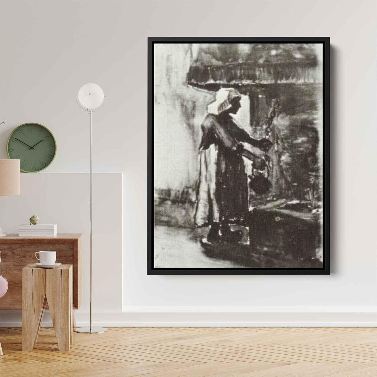 Woman with Kettle Canvas Print