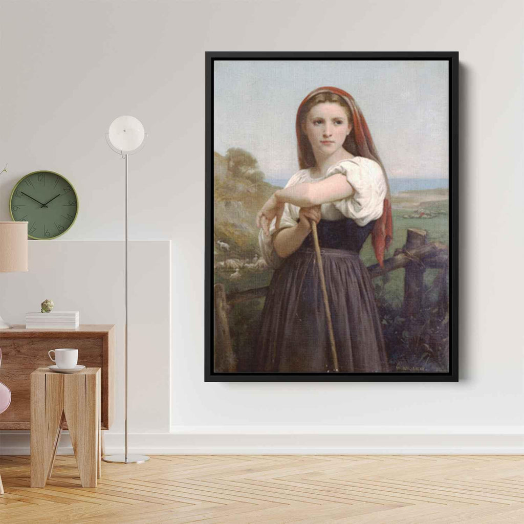 Young Shepherdessby William-Adolphe Bouguereau Canvas Print