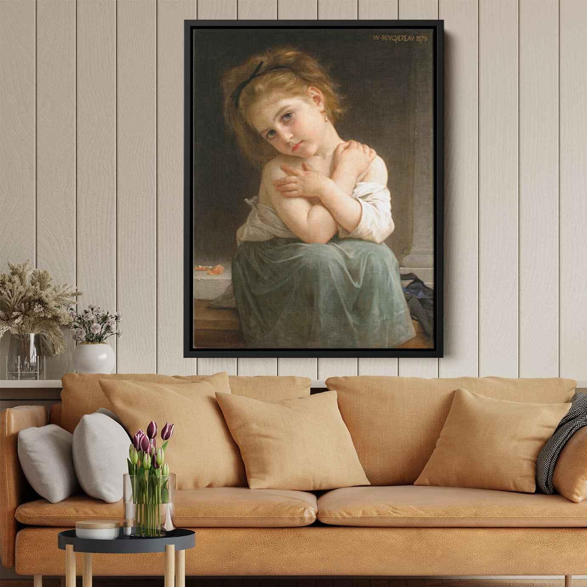 The chillyby William-Adolphe Bouguereau Canvas Print