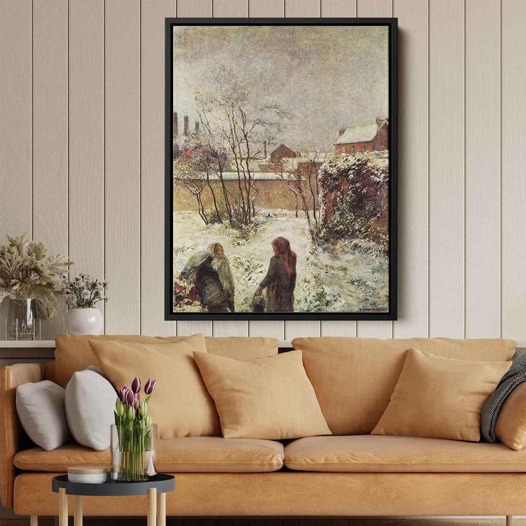 The garden in winter, rue Carcel Canvas Print