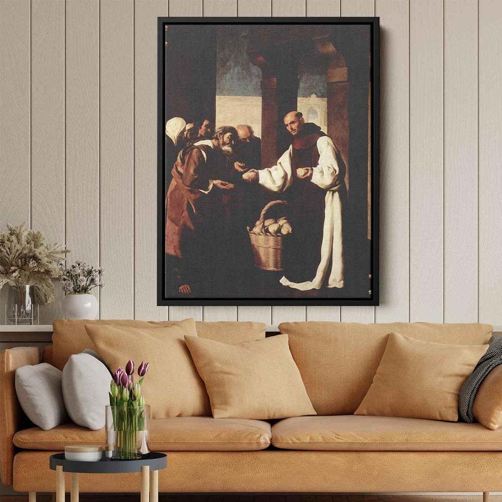 The mercy of Fra Martin de Vizcayaby Francisco de Zurbaran Canvas Print
