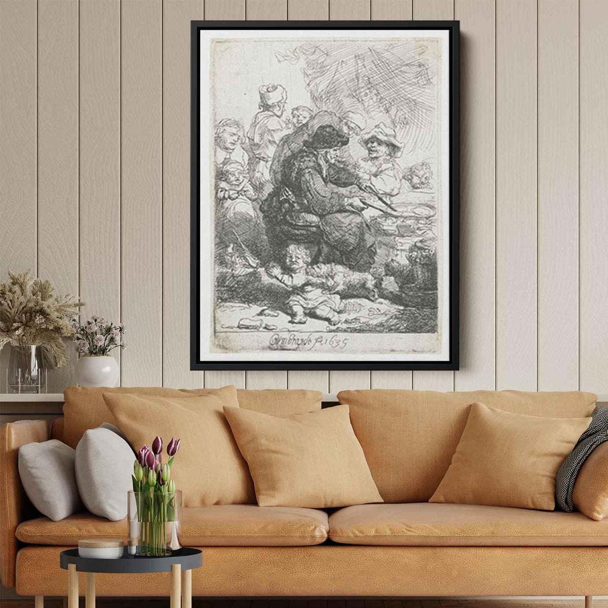 The pancake womanby Rembrandt Canvas Print