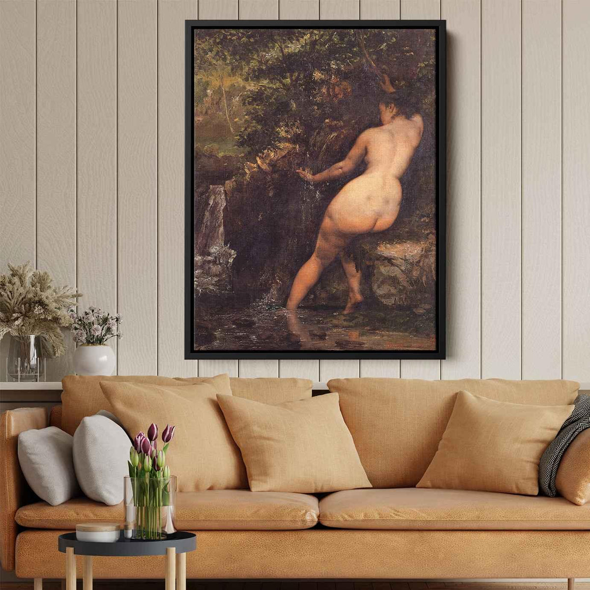 The Source (Bather at the Source)by Gustave Courbet Canvas Print