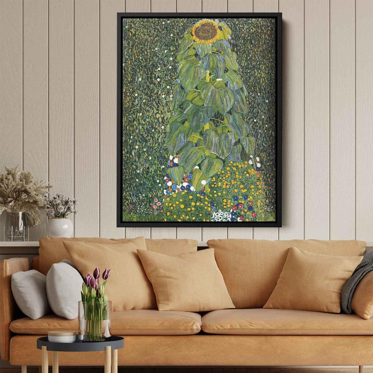 The Sunflowerby Gustav Klimt Canvas Print
