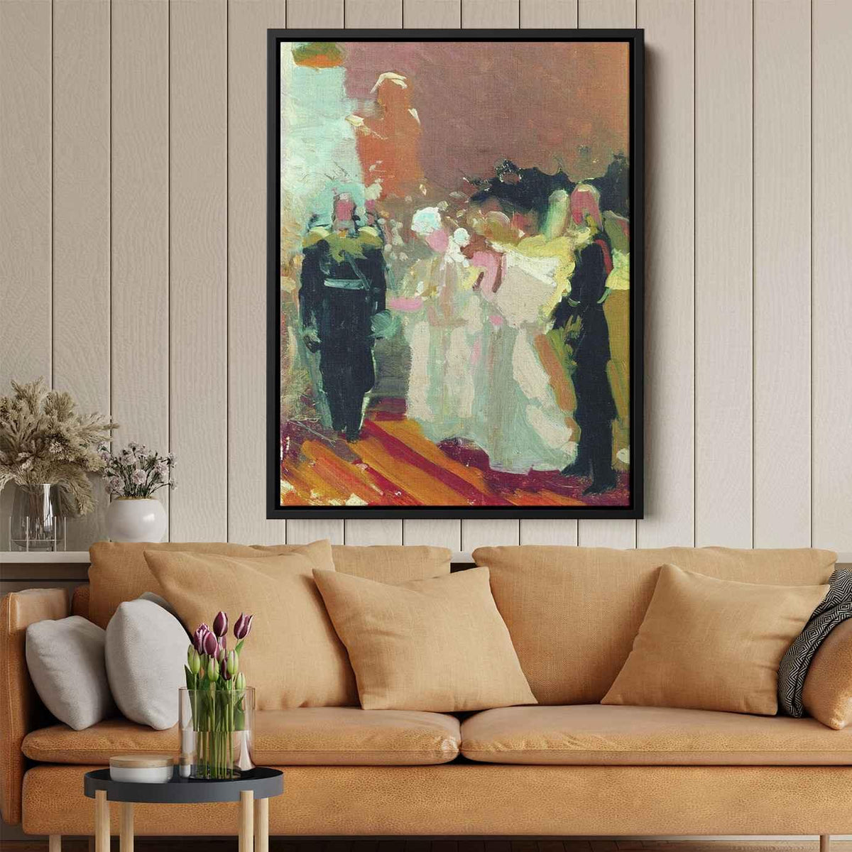 The yield on the Red Porchby Ilya Repin Canvas Print