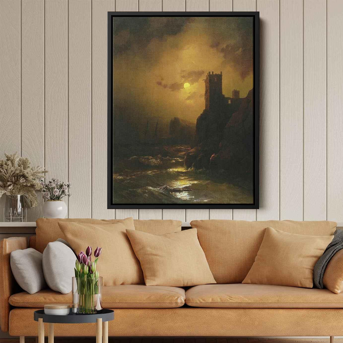 Tower. Shipwreckby Ivan Aivazovsky Canvas Print