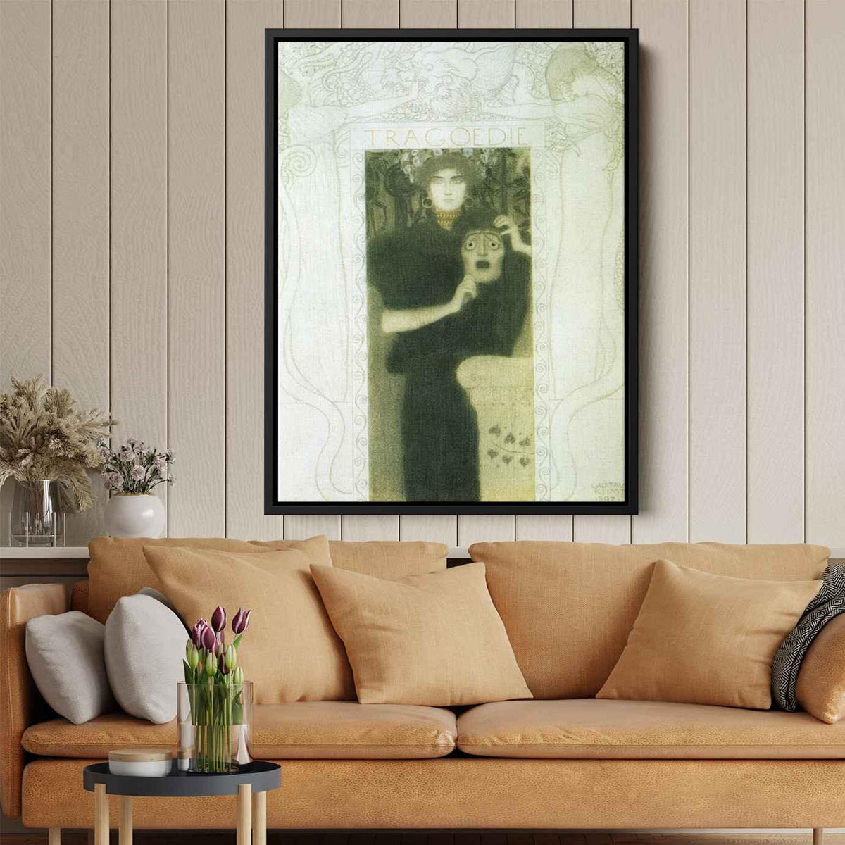 Tragedyby Gustav Klimt Canvas Print