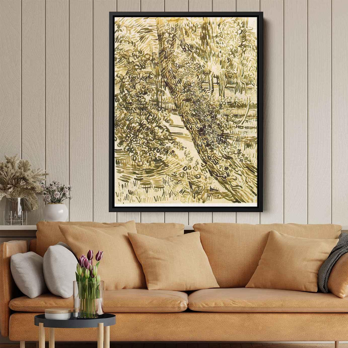 Tree with Ivy in the Asylum Gardenby Vincent van Gogh Canvas Print