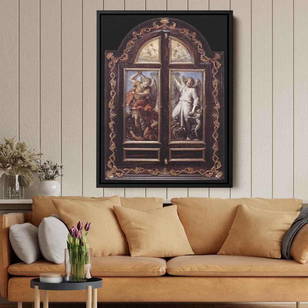 Triptychby Annibale Carracci Canvas Print
