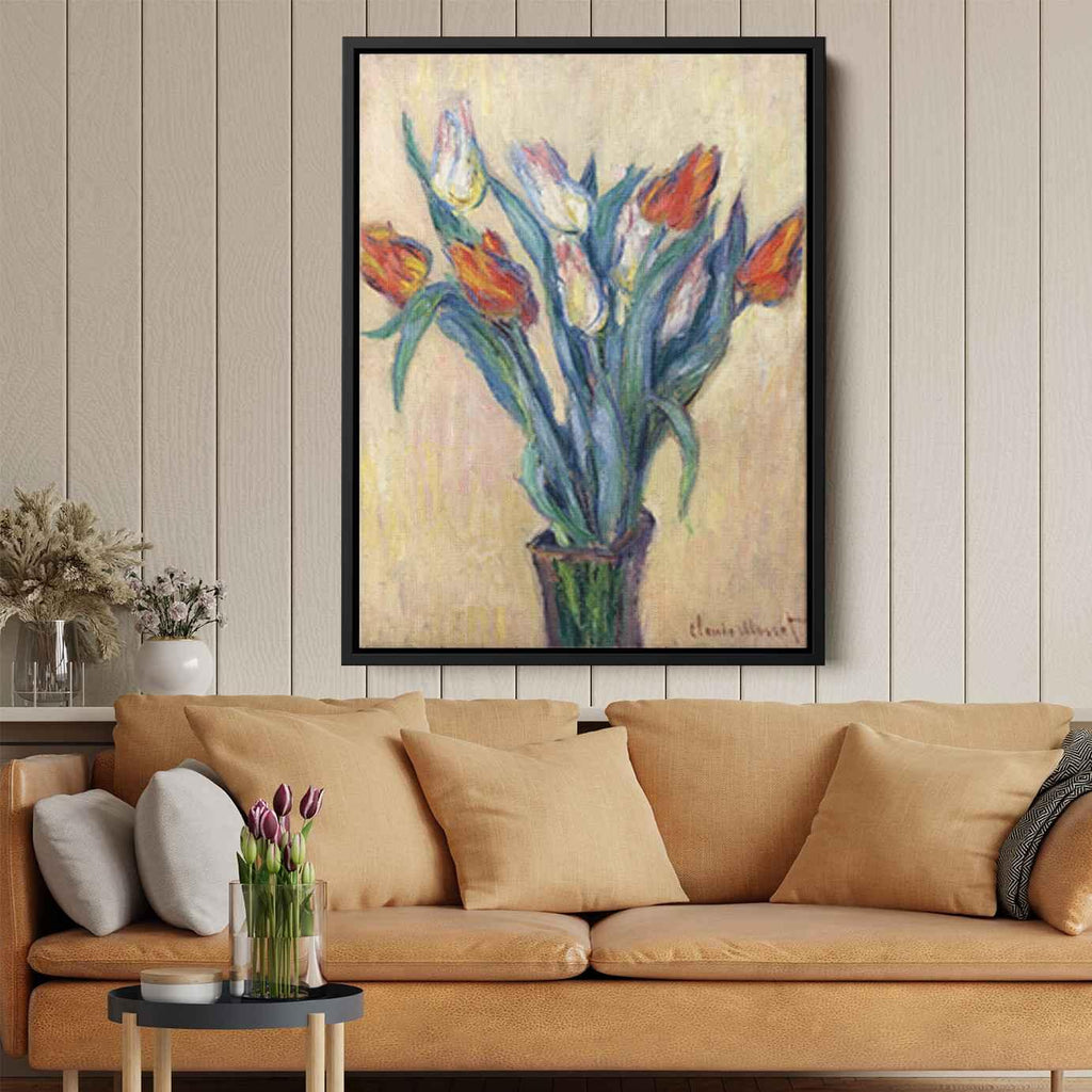 Vase of Tulipsby Claude Monet Canvas Print
