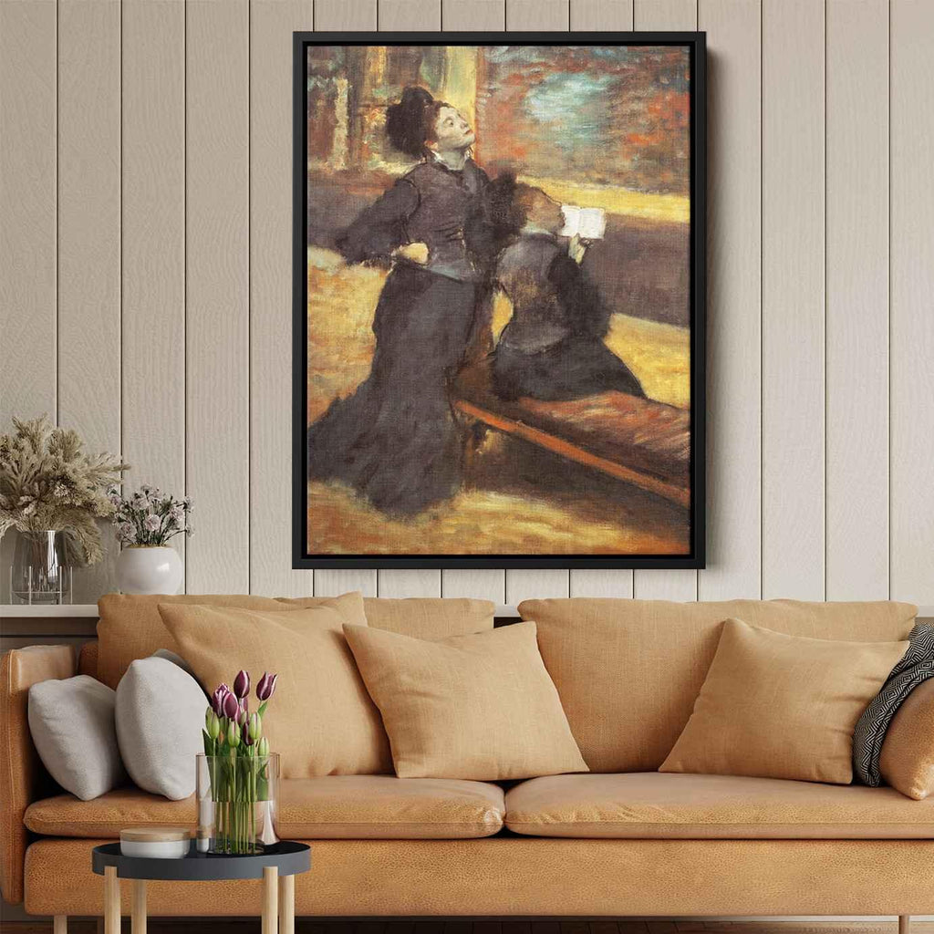 Visit to a Museumby Edgar Degas Canvas Print
