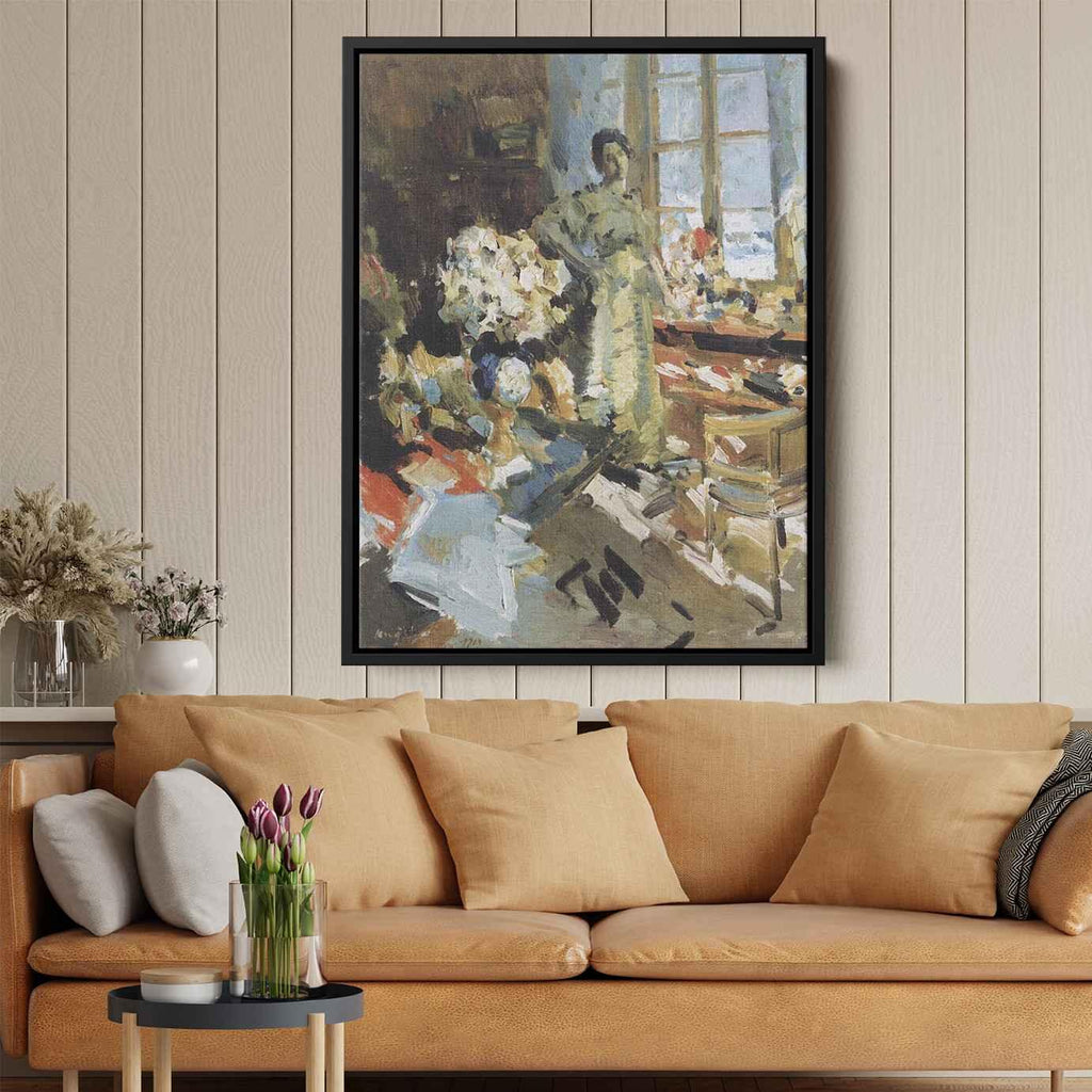 Winter sunby Konstantin Korovin Canvas Print