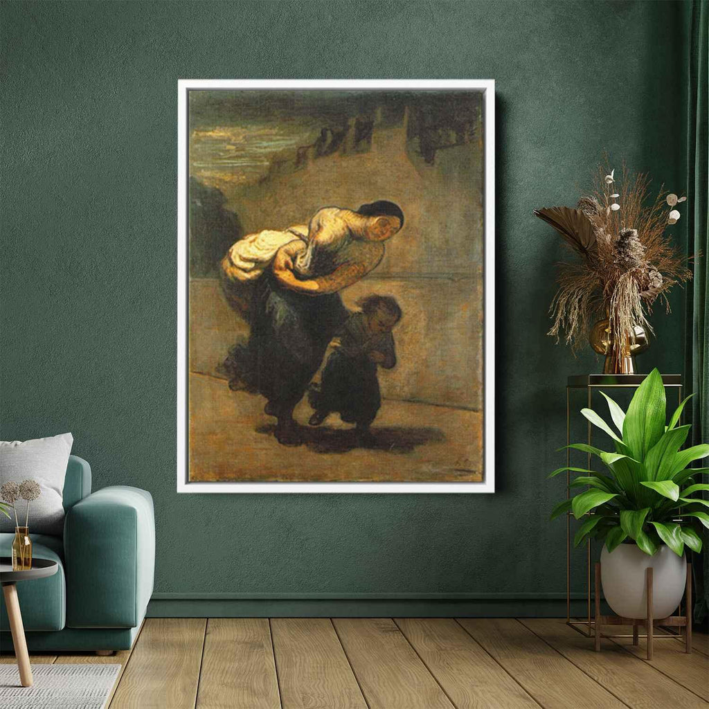 The Burden (The Laundress)by Honore Daumier Canvas Print