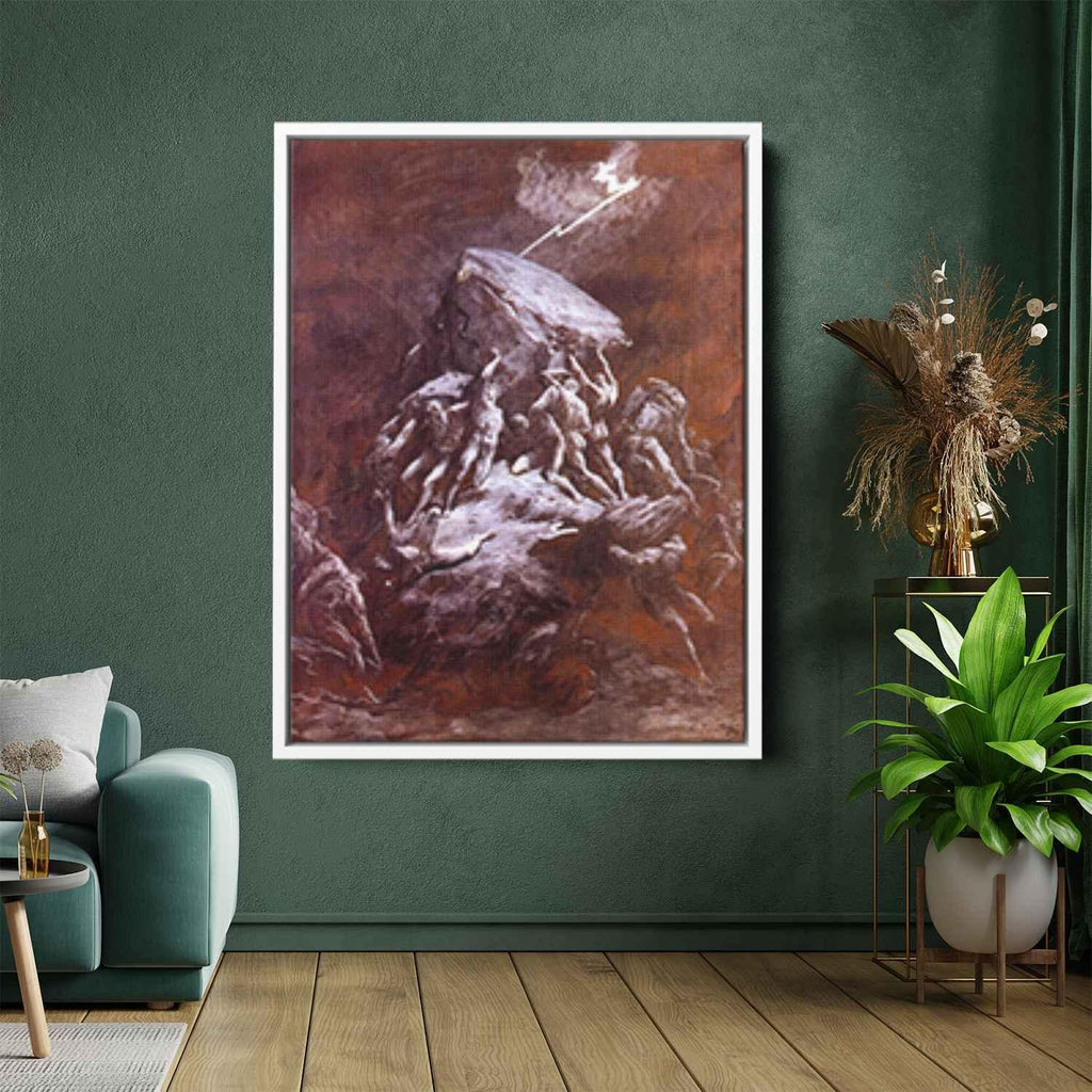 The Clash of the Titansby Gustave Dore Canvas Print