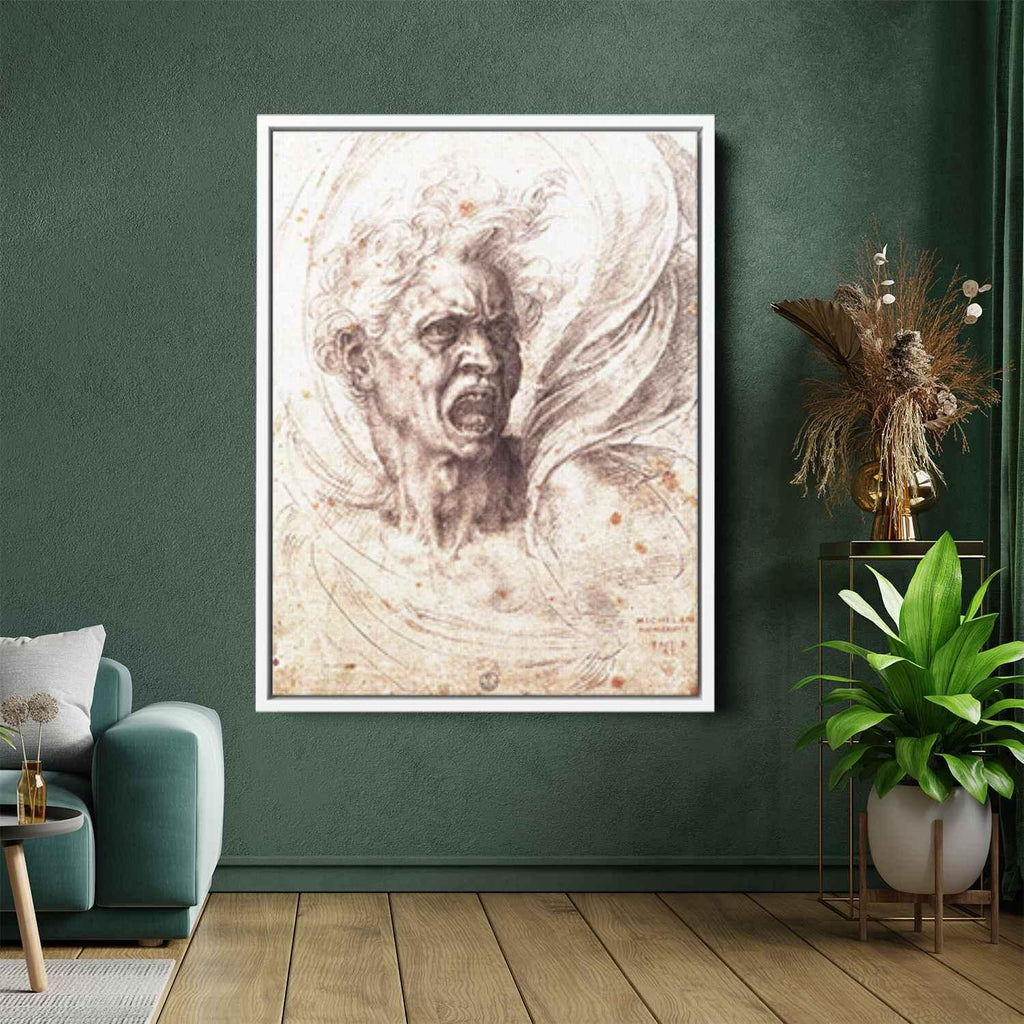 The Damned Soulby Michelangelo Canvas Print
