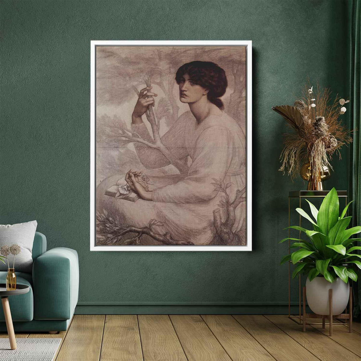 The Daydreamby Dante Gabriel Rossetti Canvas Print
