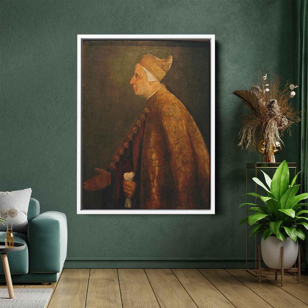 The Doge Niccolo Marcelloby Titian Canvas Print