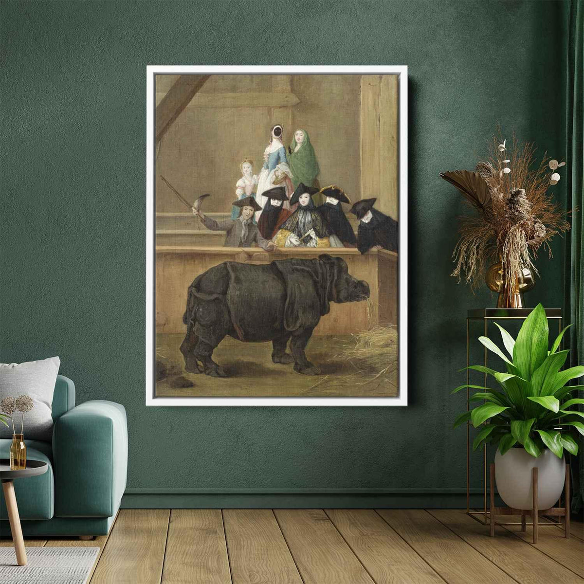 Clara the Rhinocerosby Pietro Longhi Canvas Print