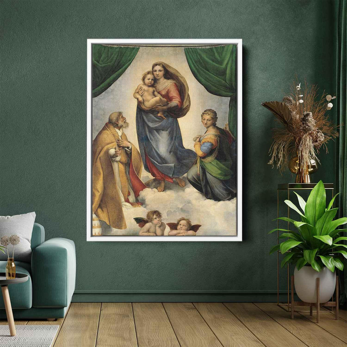 The Sistine Madonnaby Raphael Canvas Print